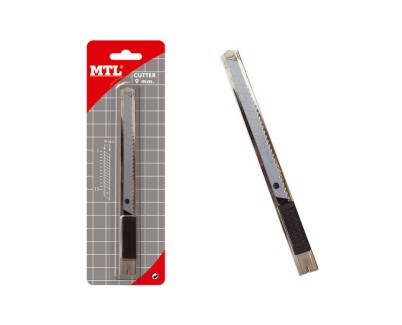 Dohe Cutter de Acero Inoxidable - Cuchillas Tronzables de Acero - Sistema de Bloqueo de Cuchilla - Blister Individual