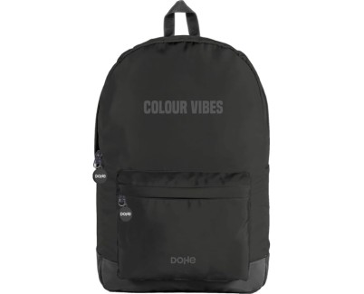 Dohe Daypack Colour Vibes Mochila Escolar - Varios Compartimentos - Asa Superior - Tirantes Acolchados y Ajustables - Fabricada en Poliester - Color Negro