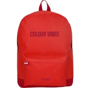 Dohe Daypack Colour Vibes Mochila Escolar - Varios Compartimentos - Asa Superior - Tirantes Acolchados y Ajustables - Fabricada en Poliester - Color Rojo