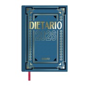 Dohe Dietario Anual Cuarto - Dia Pagina - Fabricado en Geltex con Carton Contracolado - Tamaño 15x21cm - Colores Surtidos Aleatorios