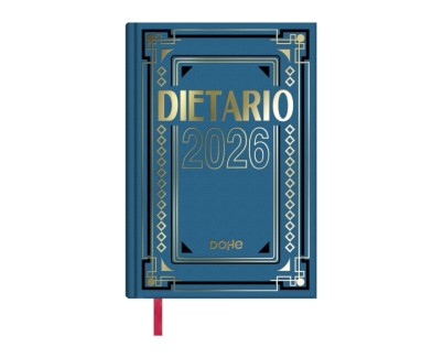 Dohe Dietario Anual Cuarto - Dia Pagina - Fabricado en Geltex con Carton Contracolado - Tama&ntilde;o 15x21cm - Colores Surtidos Aleatorios