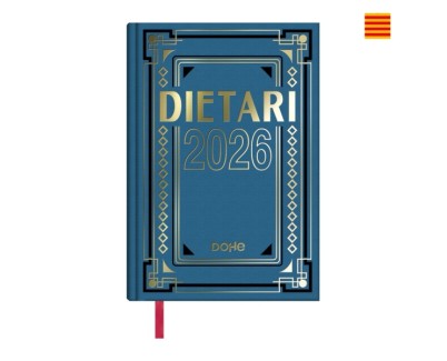 Dohe Dietario Anual Cuarto en Catalan - Dia Pagina - Fabricado en Geltex con Carton Contracolado - Tamaño 15x21cm - Colores Surtidos Aleatorios