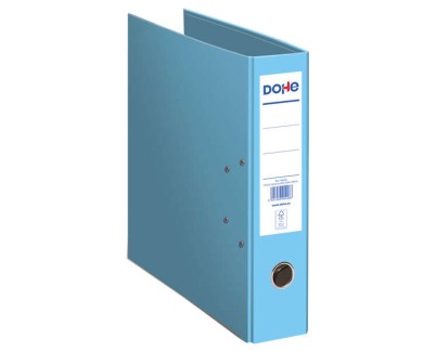 Dohe Ecofile Archivador de Palanca Tama&ntilde;o Folio 320x285mm - Carton Rigido Forrado - Ollao, Rado, Tarjetero Adhesivo - Cantonera Larga Metalica - Color Azul Claro