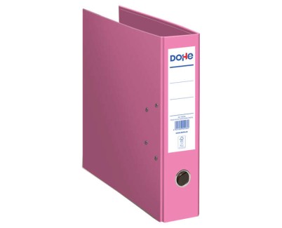 Dohe Ecofile Archivador de Palanca Tama&ntilde;o Folio 320x285mm - Carton Rigido Forrado - Ollao, Rado, Tarjetero Adhesivo - Cantonera Larga Metalica - Color Rosa