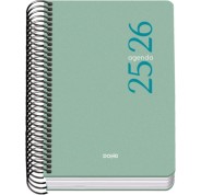 Dohe Esencial Agenda Escolar 25/26 Espiral A6 - Dia Pagina - Papel 70g/m2 - Cubierta en Polipropileno - Color Verde