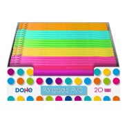 Dohe Expositor con 20 Portatodos Simples Planos - Fabricados en PVC de 280 Micras Transparente - Cierre de Cremallera - Colores Surtidos