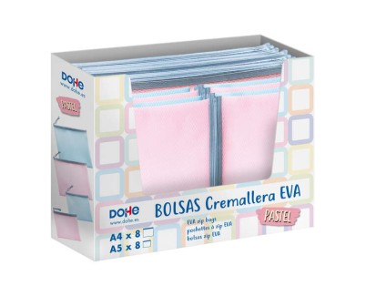 Dohe Expositor de 16 Bolsas Cremallera Eva
