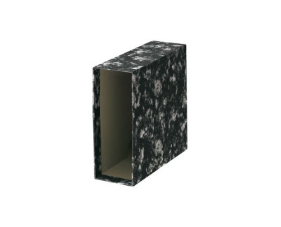 Dohe Funda de Archivador Tama&ntilde;o Cuarto Natural - Medidas 226x241x82mm - Carton Forrado con Papel Impreso - Color Negro Jaspeado