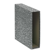 Dohe Fundas de Archivadores - Tamaño A4 - Carton Forrado con Papel Impreso - para Archivador Jaspeado gris - Natural