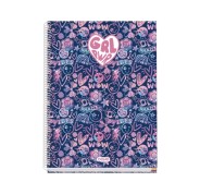 Dohe Girl Power Cuaderno de Espiral Metalica - Formato A4 - 100 Hojas Offset de 90g - 5x5mm - Microperforadas - Banda de Color - Tapa Dura Plastificada - 23x30x2cm - Multicolor