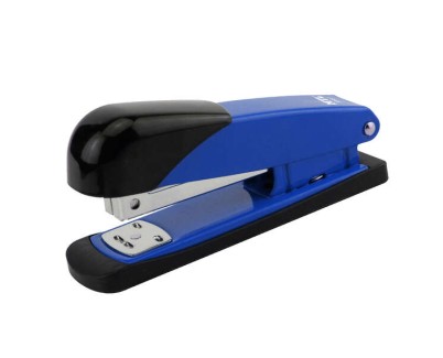 Dohe Grapadora de Sobremesa Metalica - Hasta 20 Hojas - Capacidad 100 Grapas - Color Negro/Azul