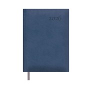 Dohe Lausana Agenda Anual - Dia Pagina - Cubierta en Polipiel - Sabado y Domingo misma Pagina - Tamaño 14x20cm - Color Azul