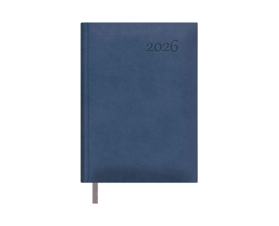 Dohe Lausana Agenda Anual - Dia Pagina - Cubierta en Polipiel - Sabado y Domingo misma Pagina - Tama&ntilde;o 14x20cm - Color Azul