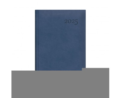 Dohe Lausana Agenda Anual - Dia Pagina - Cubierta en Polipiel - Sabado y Domingo misma Pagina - Tamaño 14x20cm - Color Azul