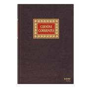Dohe Libro de Contabilidad Cuentas Corrientes - Folio Natural - Encuadernacion en Tela - 100 Hojas Papel Offset Registro de 100gr