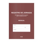 Dohe Libro de Registro de Jornada - 12 Hojas Mensuales - Ideal para 1 Empleado 1 Año - Papel de 120 gr