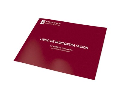 Dohe Libro de Subcontratacion Din A4 Apaisado Gallego/Castellano - 10 Hojas Numeradas - Hojas Autocopiativas