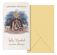 Dohe Maria Pack de 6 Tarjetas/Billeteros de Felicitacion Navideña con Sobre - Tamaño 9x16cm - Papel Offset - Impresas a todo Color