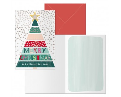 Dohe Natale Pack de 6 Tarjetas de Felicitacion Navideña con Sobre - Tamaño Cerrada 11.5x17cm, Abierta 23x17cm - Papel Offset - Impresas a todo Color