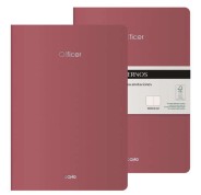 Dohe Officer Cuaderno Notebook A4 40 Hojas Lisas - Papel Ahuesado 90 g/m2 - Tapa en Cartulina 300g/m2 - Color Burdeos