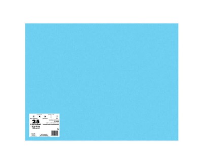 Dohe Pack de 25 Cartulinas de 180 G/M2 - Tamaño 50x65cm - PH Neutro - Libres de Cloro Elemental - Colorantes Biodegradables - Color Azul Oceano