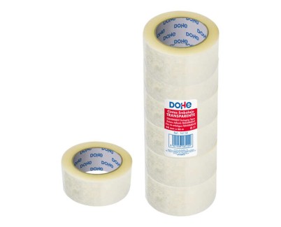 Dohe Pack de 6 Precintos de Polipropileno - Medidas 48mm x 66m - Transparente