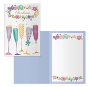 Dohe Pack de 6 Tarjetas de Felicitacion - 11.5x17cm - Impresion a Todo Color - Estampaciones con Pelicula de Color - Estampacion en Seco - Papel Offset Blanco de 300gr - Incluye Sobre de Color