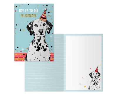 Dohe Pack de 6 Tarjetas de Felicitacion de Cumpleaños - 11.5x17cm - Impresion a Todo Color - Estampaciones con Pelicula de Color - Estampacion en Seco - Papel Offset Blanco de 300gr - Incluye Sobre de Color
