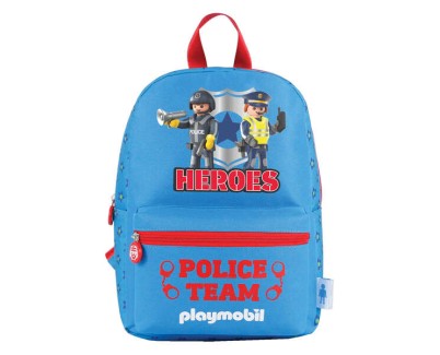 Dohe Playmobil Heroes Mochila Infantil - Tirantes Anchos Reforzados - Amplio Compartimento Principal con Cremallera - Bolsillo Interior y Delantero con Cremallera - Acolchada y Reforzada