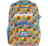Dohe Playmobil Unite As One Mochila Escolar - Compartimento Principal con Bolsillo Acolchado - Bolsillos Laterales para Bebidas - Espalda Acolchada - Doble Asa Superior - Fabricada en Poliester - Medidas 31,5x40x11cm