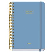 Dohe Premium Agenda Escolar 26/27 - Formato A5 - Semana Vista - Papel Offset Ahuesado 80g - Cubierta de Carton Plastificado - Espiral Metalica Doble - Goma - 15x21x2cm - Color Azul