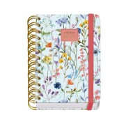 Dohe Premium Eden Agenda Escolar 26/27 - Formato A6 - Dia Pagina - Papel Offset Ahuesado 80g - Cubierta de Carton Plastificado - Espiral Metalica Doble - Goma - 12x17x3cm - Multicolor