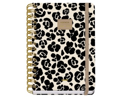 Dohe Premium Wild Agenda Escolar 26/27 - Formato A5 - Semana Vista - Papel Offset Ahuesado 80g - Cubierta de Carton Plastificado - Espiral Metalica Doble - Goma - 15x21x2cm - Multicolor