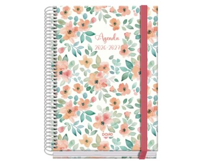 Dohe Prime Candy Agenda Escolar 26/27 - Formato A5 - Dia Pagina - Papel Offset Ahuesado 70g - Cubierta de Carton Plastificado - Espiral - Goma - 15x21x4cm - Multicolor