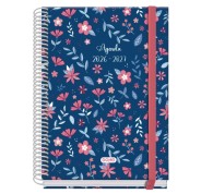 Dohe Prime Lovely Agenda Escolar 26/27 - Formato A5 - Dia Pagina - Papel Offset Ahuesado 70g - Cubierta de Carton Plastificado - Espiral - Goma - 15x21x4cm - Multicolor