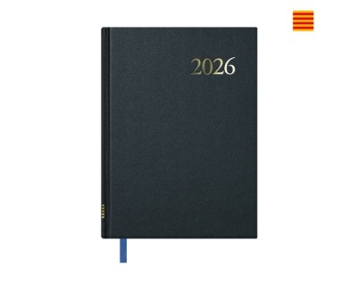 Dohe Segovia Agenda Anual Catalan - Semana Vista - Tama&ntilde;o 14x20cm - Color Negro