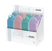 Dohe Serenity Expositor con 8 Portatodo - Cremallera - Tirador de Goma - Silicona de Tacto Suave - Asa Lateral - Colores Surtidos