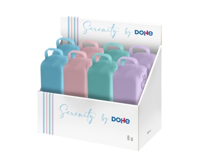 Dohe Serenity Expositor con 8 Portatodo - Cremallera - Tirador de Goma - Silicona de Tacto Suave - Asa Lateral - Colores Surtidos