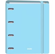 Dohe Serenity Polyfoam Carpeta de 4 Anillas Mixtas de 35mm A4 Recambio 100 Hojas Cuadricula 5mm - Cubierta de Polyfoam 2mm - Cierre con Goma - Incluye 4 Separadores y Sobre de Polipropileno - Color Azul