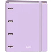 Dohe Serenity Polyfoam Carpeta de 4 Anillas Mixtas de 35mm A4 Recambio 100 Hojas Cuadricula 5mm - Cubierta de Polyfoam 2mm - Cierre con Goma - Incluye 4 Separadores y Sobre de Polipropileno - Color Morado