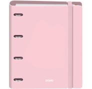 Dohe Serenity Polyfoam Carpeta de 4 Anillas Mixtas de 35mm A4 Recambio 100 Hojas Cuadricula 5mm - Cubierta de Polyfoam 2mm - Cierre con Goma - Incluye 4 Separadores y Sobre de Polipropileno - Color Rosa