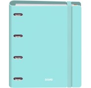 Dohe Serenity Polyfoam Carpeta de 4 Anillas Mixtas de 35mm A4 Recambio 100 Hojas Cuadricula 5mm - Cubierta de Polyfoam 2mm - Cierre con Goma - Incluye 4 Separadores y Sobre de Polipropileno - Color Verde