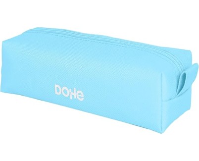 Dohe Serenity Portatodo Cuadrado - Cierre con Cremallera y Tirador de Goma - Color Azul