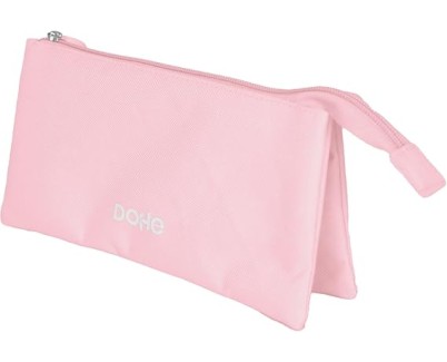 Dohe Serenity Portatodo Triple - Cierre Doble con Cremallera y Tirador de Goma - Color Rosa