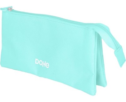 Dohe Serenity Portatodo Triple - Cierre Doble con Cremallera y Tirador de Goma - Color Verde