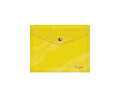 Dohe Sobre Portadocumentos A5 - Cierre de Broche - Polipropileno Opaco 150 Micras - Color Amarillo