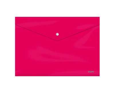 Dohe Sobre Portadocumentos Folio - Cierre de Broche - Polipropileno Cristal Opaco 200 Micras - Color Fucsia