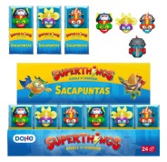 Dohe Superthings Expositor con 24 Sacapuntas - PVC - Cuchilla de Acero - Formas Surtidas