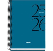 Dohe System Agenda Escolar 25/26 Espiral A5 - Semana Vista - Papel 70g/m2 - Cubierta de Carton Plastificado - Color Azul