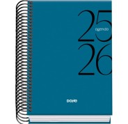 Dohe System Agenda Escolar 25/26 Espiral A6 - Dia Pagina - Papel 70g/m2 - Cubierta de Carton Plastificado - Color Azul